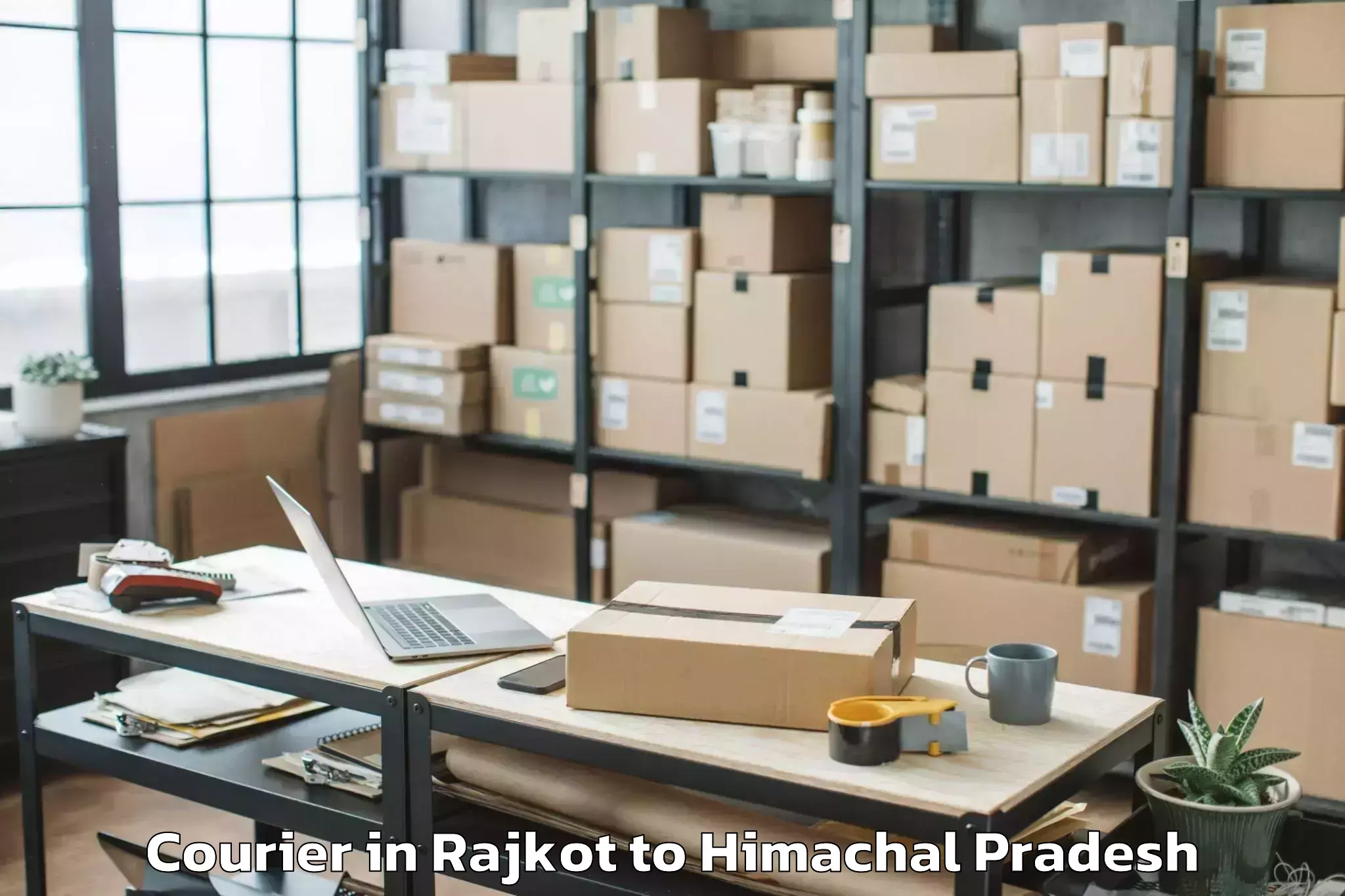 Professional Rajkot to Abhilashi University Baddi Courier